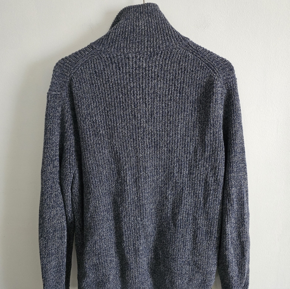 J Crew Marled cotton mockneck cardigan sweater Large - Picture 9 of 12